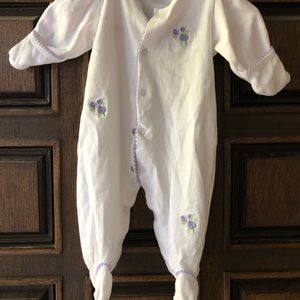 Kissy Kissy Baby Embroidered Footie